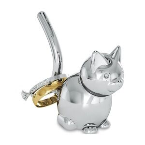 Chrome Cat Ring Holder